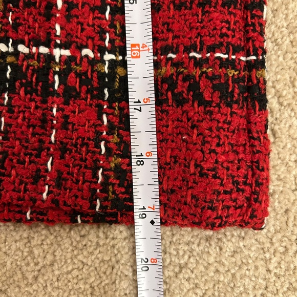 NWT LOFT | Red Plaid Skirt | Size 14 - Picture 4 of 6